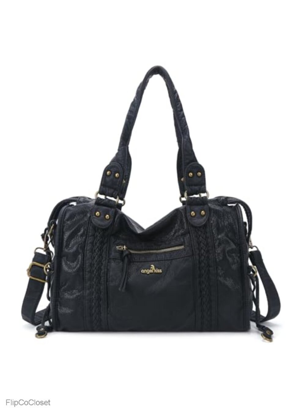 Vegan Leather Hobo Bag Large Tote Shoulder Handbag